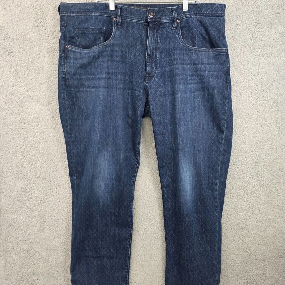 Robert Graham Jeans Mens 42x30 Dark Blue Wash Perfect Fit Stretch Denim